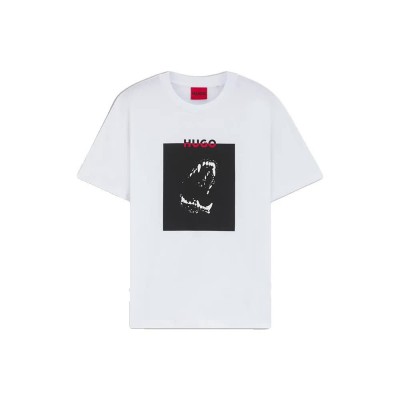 тениска,мъжки,тениски,hugo,dobero,10258299,01,short,sleeve,t,shirt,white,(white)
