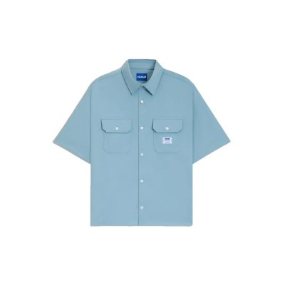 риза,с,къс,ръкав,мъжки,ризи,hugo,ekyno,10260730,01,short,sleeve,shirt,blue