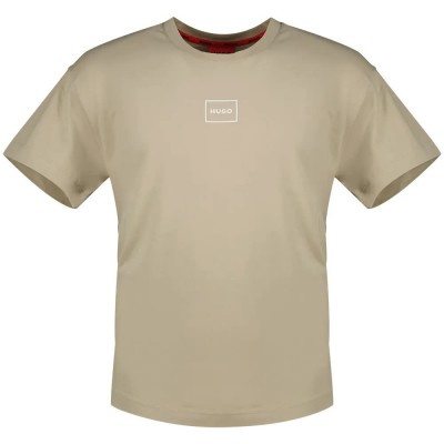 тениска,мъжки,тениски,hugo,laze,10261152,01,short,sleeve,t,shirt,beige