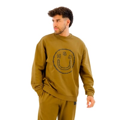 блуза,мъжки,пуловери,hugo,natrox,10263750,01,sweatshirt,open,green,(green,brown)