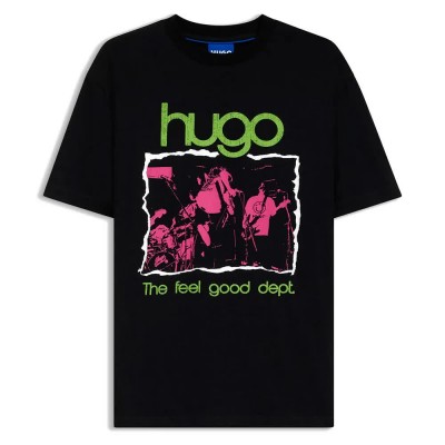 тениска,мъжки,тениски,hugo,nopix,10261710,01,blue,t,shirt,black