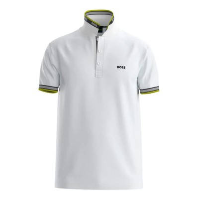 мъжки,блузи,с,яка,boss,paddy,short,sleeve,polo,open,white,(white)
