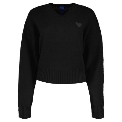 блуза,дамски,пуловери,дамски,плетени,дрехи,hugo,scutie,10272101,01,sweater,open,miscellaneous,multicolor,1,(black)