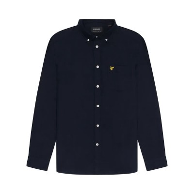 риза,с,дълъг,ръкав,мъжки,ризи,lyle,&,scott,plain,oxford,long,sleeve,shirt,dark,navy,(blue)