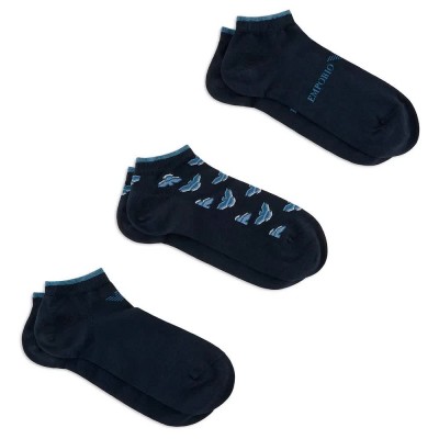 чорапи,мъжки,чорапи,emporio,armani,em000549,af13202,sneaker,socks,3,pairs,blue,(armani,blue,armani,b)