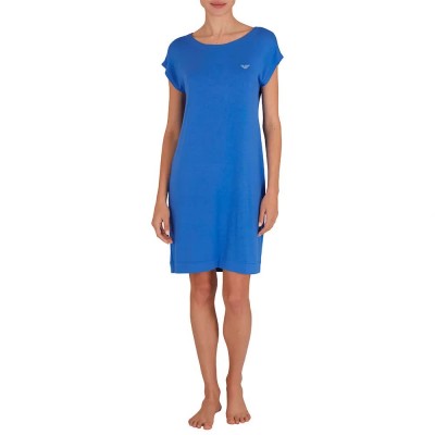 дамски,пижами,emporio,armani,ew000521,af10889,short,sleeve,nightgown,blue