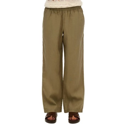 панталони,дамски,панталони,superdry,linen,drawstring,pants,light,khaki,green,(green)