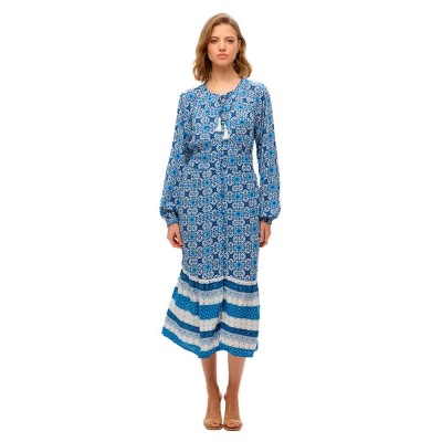 рокля,дамски,поли,и,рокли,superdry,printed,long,sleeve,short,dress,blue