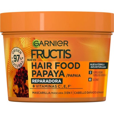хигиена,коса,garnier,fructis,hair,food,papaya,mask,550,400ml,golden,(multicolor)