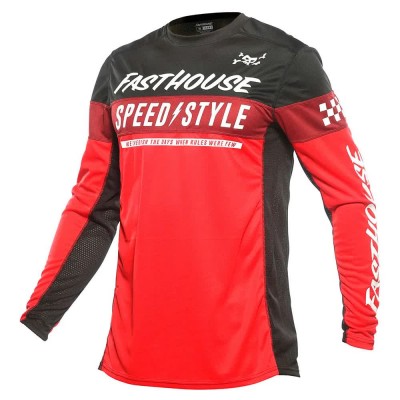 блуза,с,дълъг,ръкав,мъжки,тениски,дамски,тениски,fasthouse,grindhouse,akin,long,sleeve,jersey,red,(black,red)