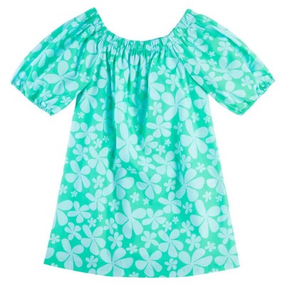 рокля,детски,поли,и,рокли,sundek,abito,rolling,flower,short,sleeve,short,dress,green