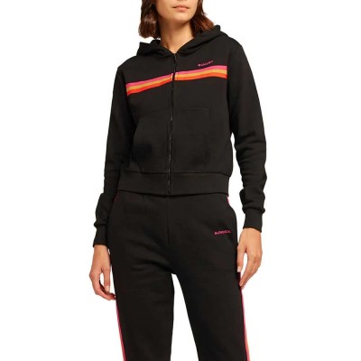 блуза,дамски,блузи,sundek,felpa,full,zip,sweatshirt,black