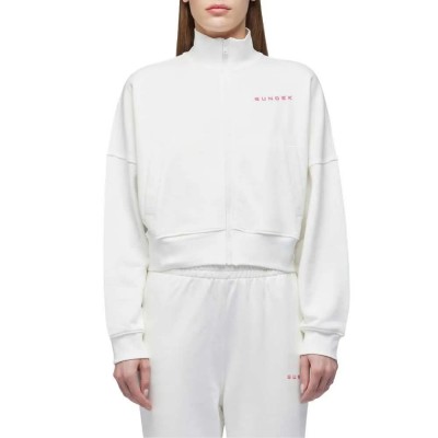 блуза,дамски,блузи,sundek,felpa,logo,full,zip,sweatshirt,white