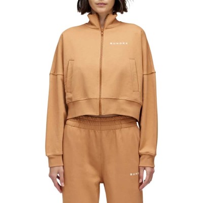 блуза,дамски,блузи,sundek,felpa,logo,full,zip,sweatshirt,earth,(brown)