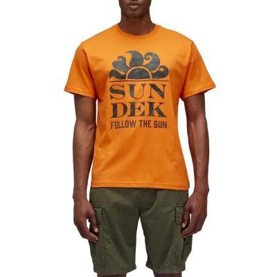 тениска,мъжки,тениски,sundek,follow,the,sun,short,sleeve,t,shirt,orange