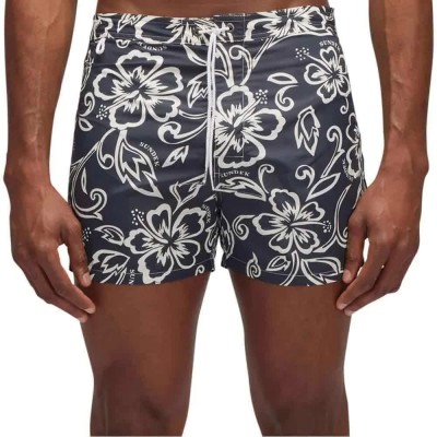 бански,гащета,мъжки,бански,костюми,sundek,hibiscus,swimming,shorts,black