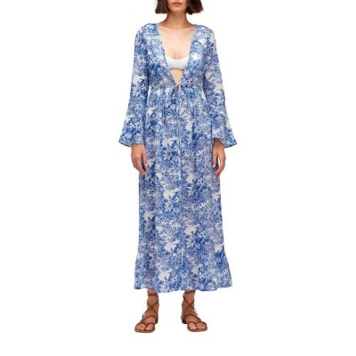 рокля,дамски,поли,и,рокли,sundek,kaftano,lungo,toile,de,jouy,long,sleeve,long,dress,blue