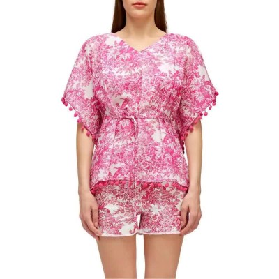 рокля,дамски,поли,и,рокли,sundek,kaftano,toile,de,jouy,short,sleeve,dress,pink