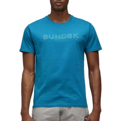 тениска,мъжки,тениски,sundek,logo,short,sleeve,t,shirt,teal,01,(blue)