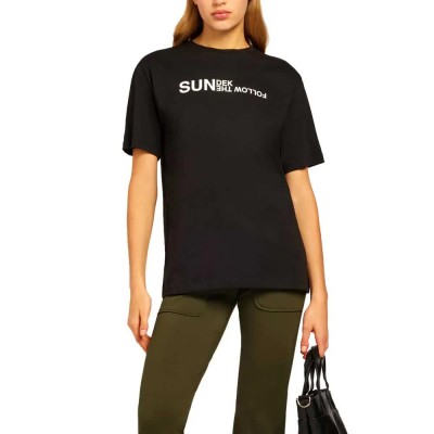 тениска,дамски,тениски,sundek,short,sleeve,t,shirt,black