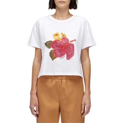 тениска,дамски,тениски,sundek,short,sleeve,t,shirt,white