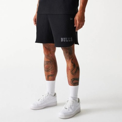 къси,панталони,мъжки,панталони,new,era,nba,chicago,bulls,waffle,shorts,black