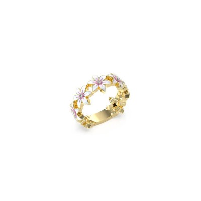 бижутерия,guess,jubr04132,white,lotus,ring,golden