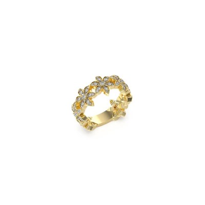 бижутерия,guess,jubr04148,white,lotus,ring,golden