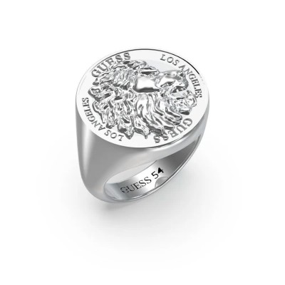 бижутерия,guess,lion,king,ring,silver