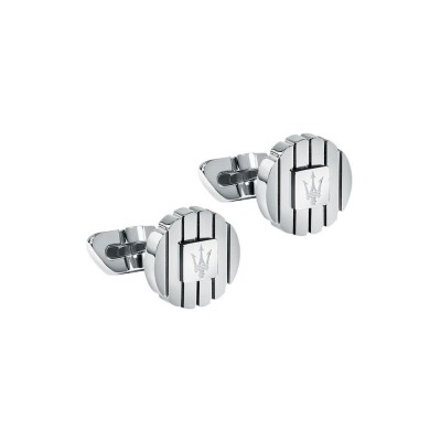 бижутерия,maserati,engraved,trident,logo,cufflinks,silver
