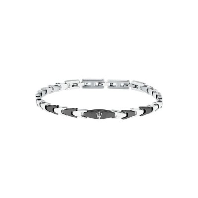 бижутерия,maserati,jm225avd83,bracelet,black,(silver)