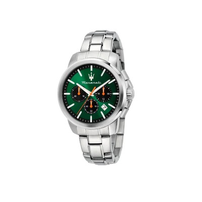 часовник,часовници,maserati,successo,42,mm,watch,silver,green,dial
