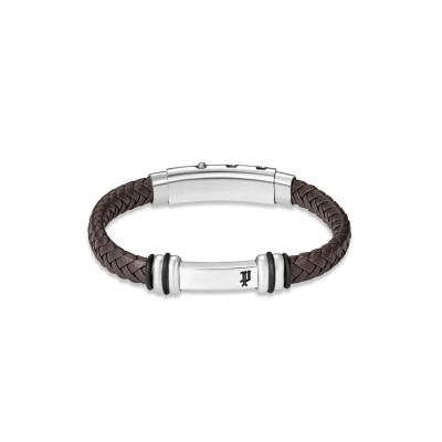 бижутерия,police,highbridge,bracelet,silver,(silver,brown)