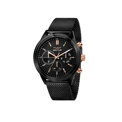 часовник,часовници,sector,670,45,mm,watch,black,(black,black,dial,rose,gold)