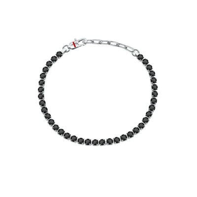 бижутерия,sector,tennis,sann45,bracelet,silver,(black,crystals)