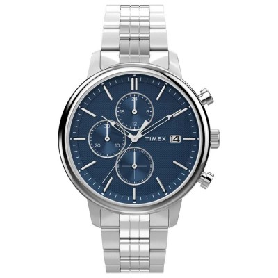часовник,часовници,timex,chicago,watch,silver,blue,(silver)