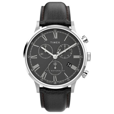 часовник,часовници,timex,waterbury,watch,black,black,dial,(black)