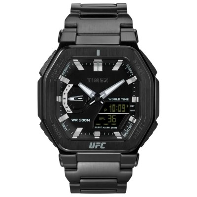 часовник,часовници,timex,ufc,colossus,watch,black,stainless,steel,(black)