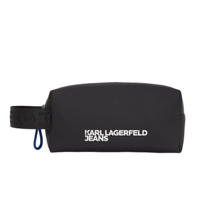 несесер,тоалетни,принадлежности,karl,lagerfeld,coated,pu,wash,bag,black