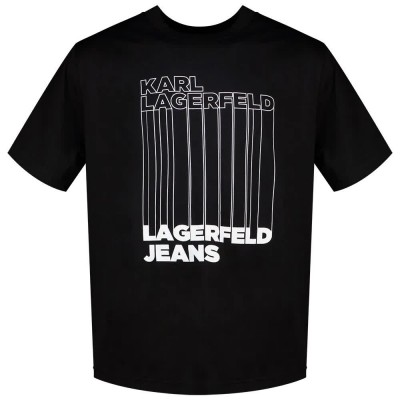 тениска,мъжки,тениски,дамски,тениски,karl,lagerfeld,jeans,reg,barcode,short,sleeve,t,shirt,black,(black)