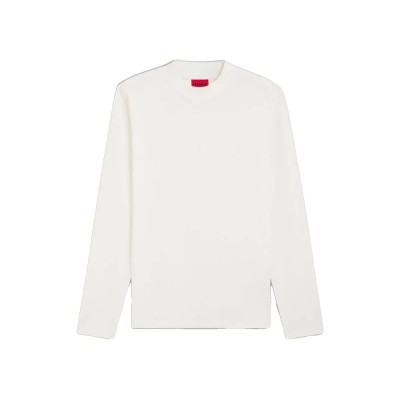 тениска,мъжки,тениски,дамски,тениски,hugo,dimersolo,10271881,01,long,sleeve,t,shirt,white,(natural)