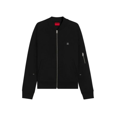 блуза,мъжки,пуловери,hugo,dargen,10267272,01,full,zip,sweatshirt,black,(black)