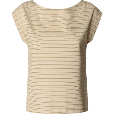 тениска,дамски,тениски,pepe,jeans,alex,short,sleeve,t,shirt,beige,(mousse,white)