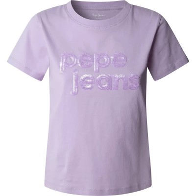 тениска,дамски,тениски,pepe,jeans,aria,short,sleeve,t,shirt,lilac,(purple)