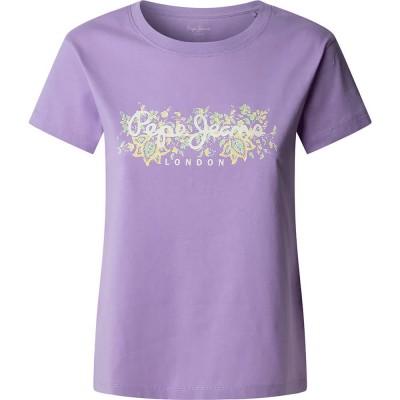 тениска,дамски,тениски,pepe,jeans,ava,short,sleeve,t,shirt,lilac,(purple)