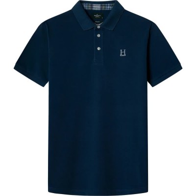 мъжки,блузи,с,яка,hackett,heritage,madras,trim,short,sleeve,polo,blue