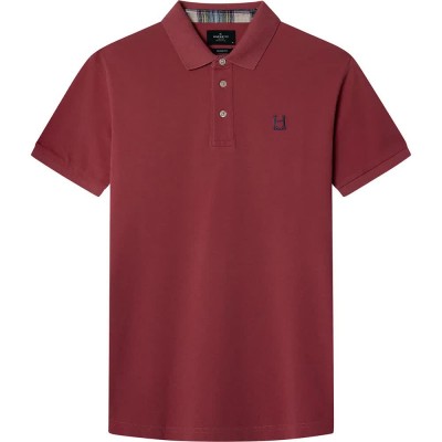 мъжки,блузи,с,яка,hackett,heritage,madras,trim,short,sleeve,polo,red,(old,rose,pink)