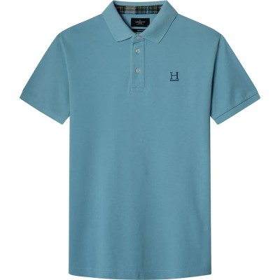 мъжки,блузи,с,яка,hackett,heritage,madras,trim,short,sleeve,polo,wave,blue,(blue)