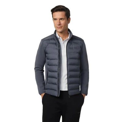 блуза,мъжки,пуловери,hackett,light,wt,hybrid,full,zip,sweatshirt,grey
