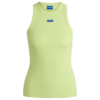тениска,дамски,тениски,hugo,easy,10257055,blue,sleeveless,t,shirt,bright,green,(green)